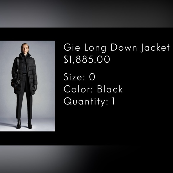 Moncler women’s Black Hooded Puffer coat - Picture 2 of 8